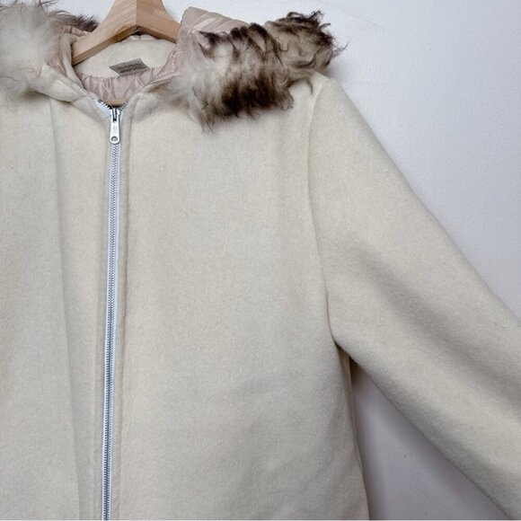 Canadian Sportwear Womens 16 1/2 Wool Northern Faux Fur Hood Trim Parka - Picture 7 of 16